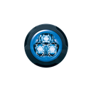LED Flitser | rond | 3 LEDs | 12-24V | blauw