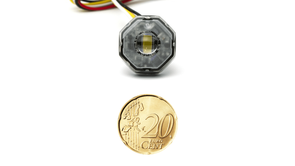 Button-light | LED | set van 4 | 12-24V | oranje