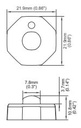 Button-light | LED | set van 4 | 12-24V | oranje
