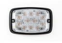Flitser | LED | 12 LEDs | 12-24V | transparante lens/rode LEDs