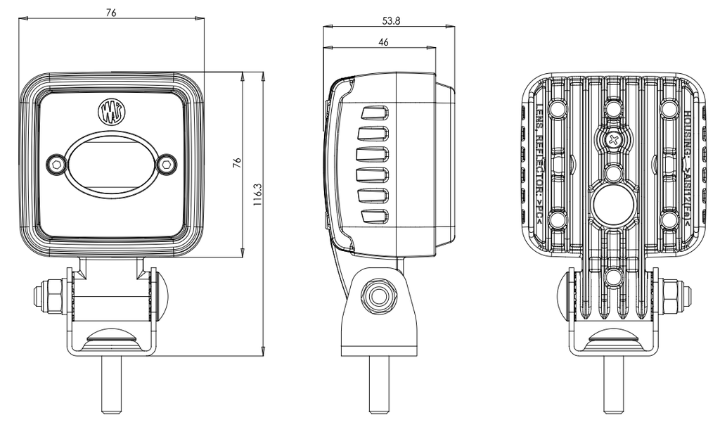 LED Veiligheidslicht | rood | voor vorklift | 12-70V | lijn projectie