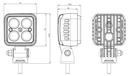 LED Veiligheidslicht | rood | voor vorklift | 12-70V | spot projectie 