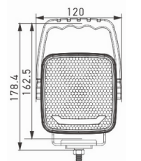 LED Werklamp met handvat | positielicht | 10-30V | vierkant