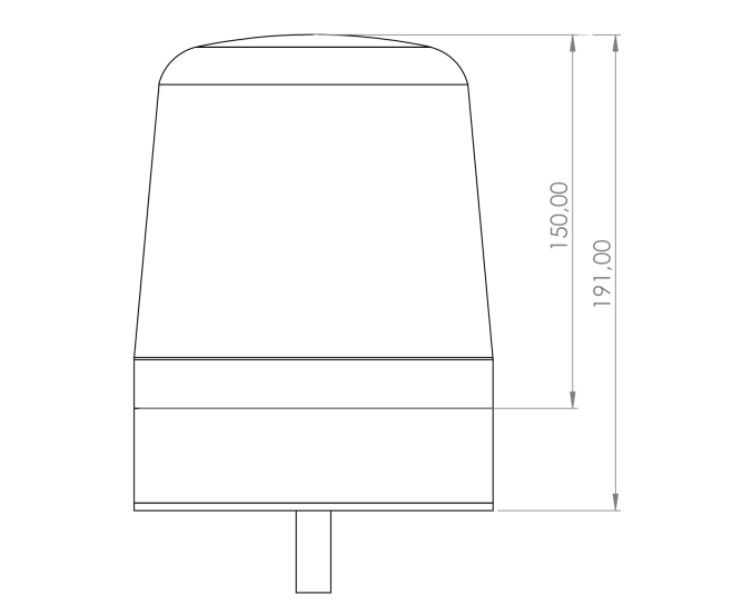 Flitslicht | LED | 1 puntsbevestiging | 12-24V | oranje