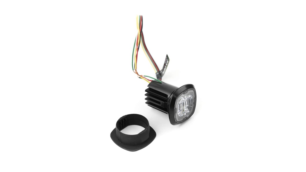 Flitser | rond |  LED | 6 LEDs | 12-24V | wit