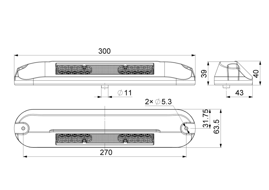 Scene light | LED | zwart | 1000 lumen