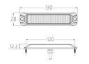 Flitser | LED | 6 LEDs | 12-24V | oranje