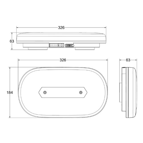 WingMate BRAVO LED | magnetisch | 33 cm | oranje | 12-24V 