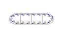 Raiden LED lichtbalk | 122 cm | full option | blauw/wit