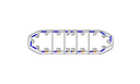 Raiden LED lichtbalk | 122 cm | full option | blauw/wit