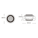 LED Flitser | rond | 3 LEDs | 12-24V | oranje 