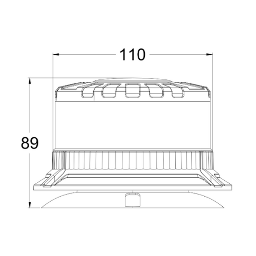 Zwaailicht | LED | 3 puntsbevestiging | 12-24V | oranje