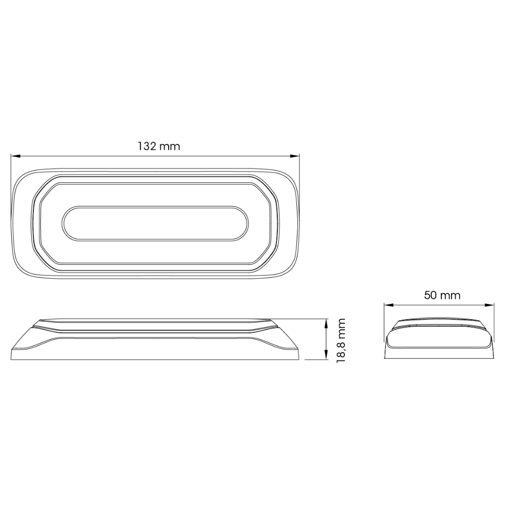 LED Flitser | 6 LEDs | 12-24V | oranje/wit