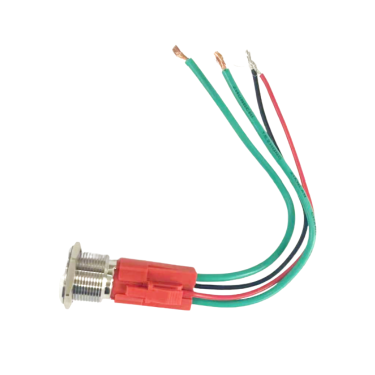 Druktoets | 12mm | latching | rood 