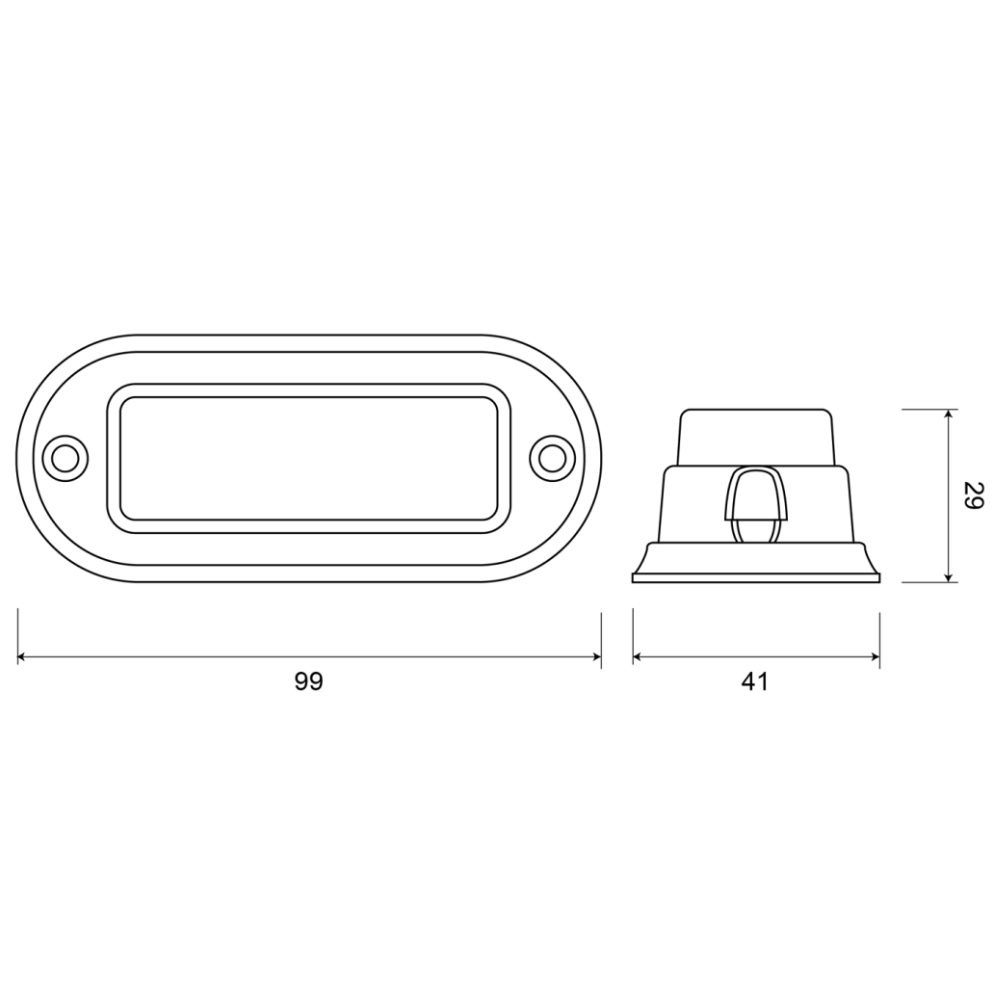 LED Flitser | 3 LEDs | 12-24V | oranje