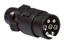 7-poliger Stecker | PVC | 12V | Inox-Kontakte