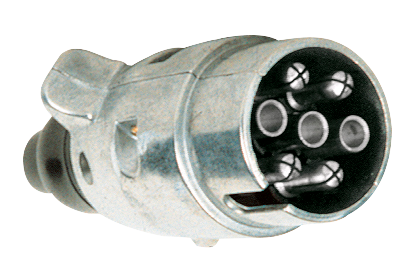 7 pole plug | ALU | 12V | stainless steel contacts