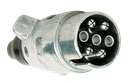 Fiche 7 pôles | ALU | 12V | contacts en inox