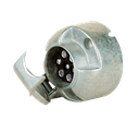 Socquet 7 pôles | ALU | 12V | contacts en inox