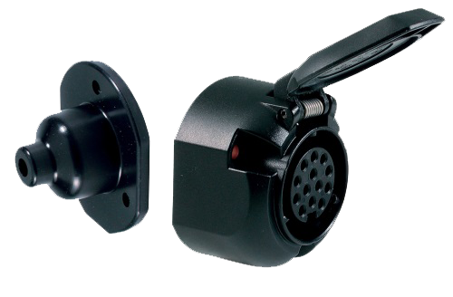 Socquet 13 pôles | PVC | 12V | contacts en inox