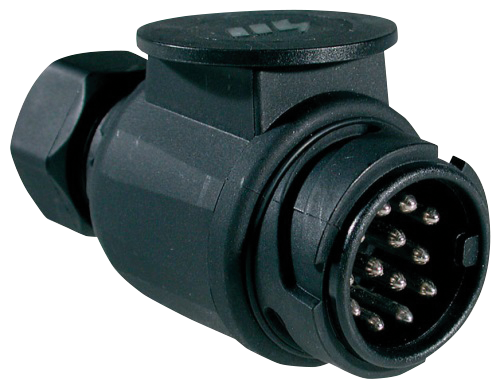 13 pole plug | PVC | 12V | stainless steel contacts