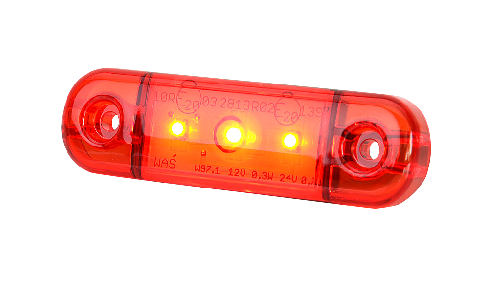 LED markeerverlichting | 3 LEDs | 12-24V | rood