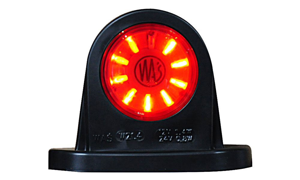 LED markeerverlichting | links+rechts | 12-24V | rood/wit