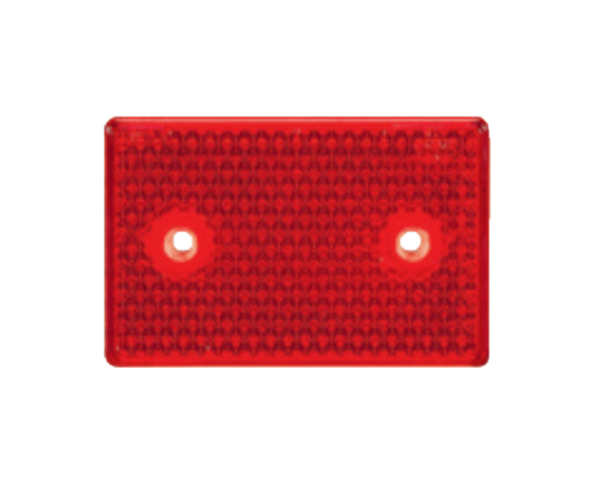 Reflektor | rechthoekig | rot