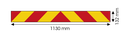 Selbstklebefolie für LKW | rot/gelb | 1130x132 mm