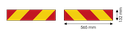 Panel para camión | rojo/amarillo | reflectante | 2 piezas | 565x132 mm