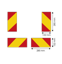 Sticker per camion | rosso/giallo | 4 pezzi | 285x132 mm