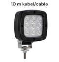 LED worklamp | 12/50V | square | 1600 lumen | 10m cable