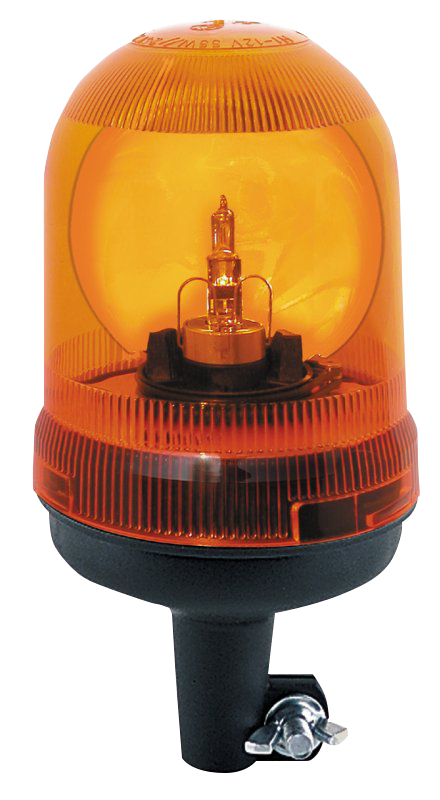 Gyrophare | fixation sur tube | 12V | orange