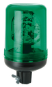 Rotating beacon | tube mounting | 12V | green