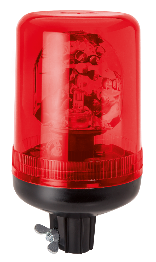 Rotating beacon | tube mounting | 12V | red