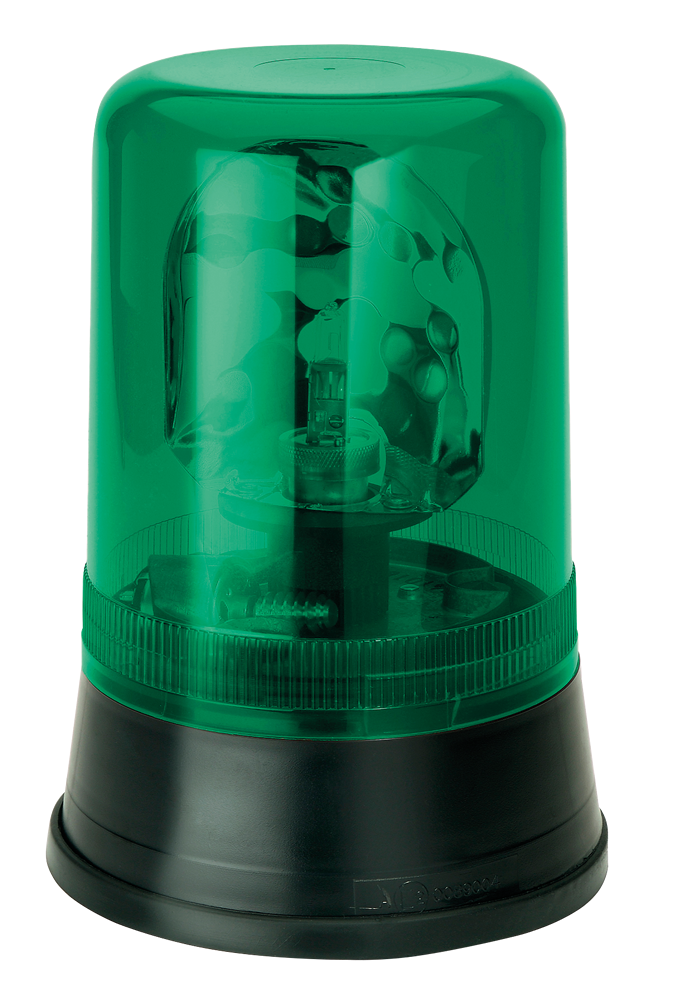 Baliza giratoria | montaje con 3 tornillos | 12V | verde