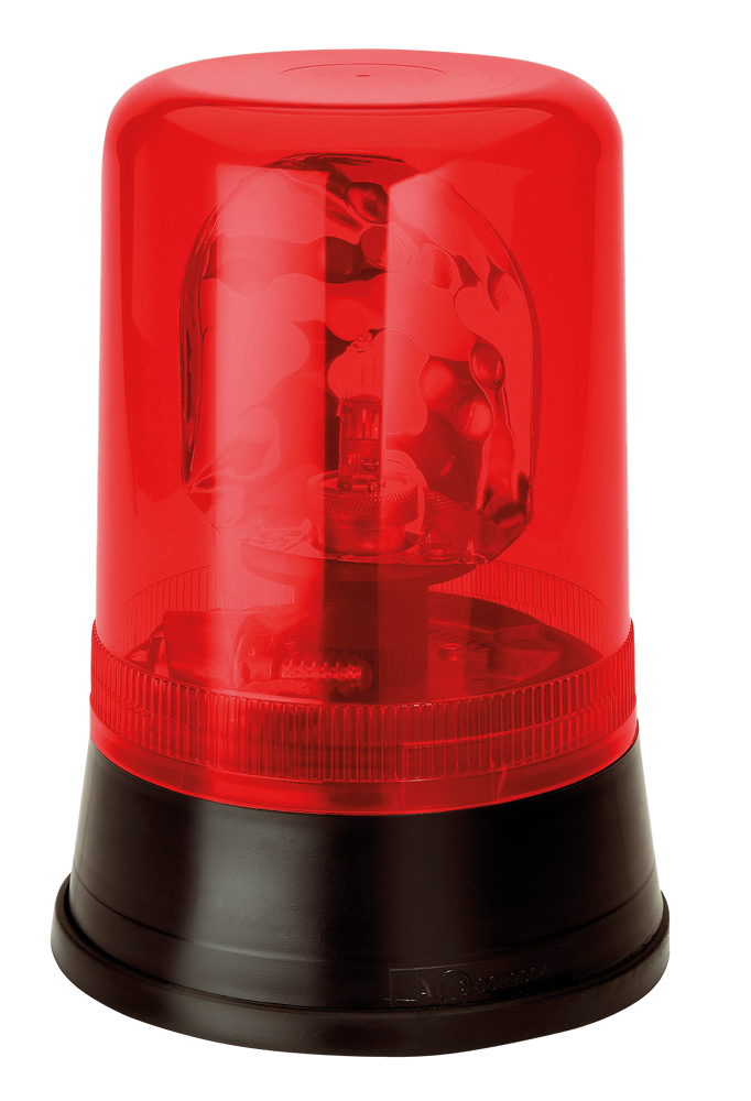 Baliza giratoria | montaje con 3 tornillos | 24V | rojo