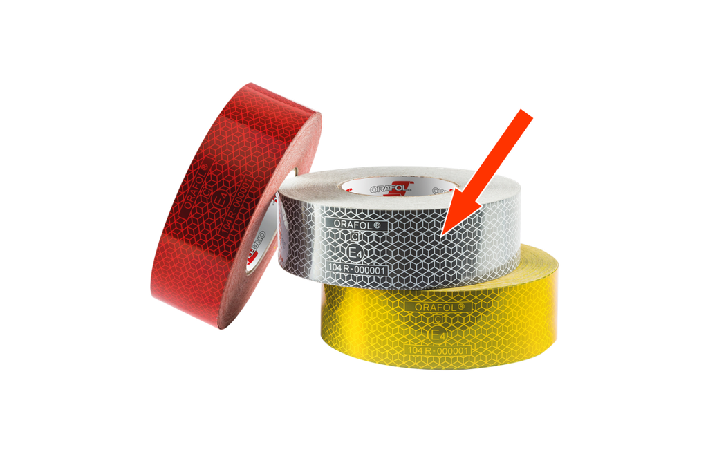 Reflective tape for rigid surface | white