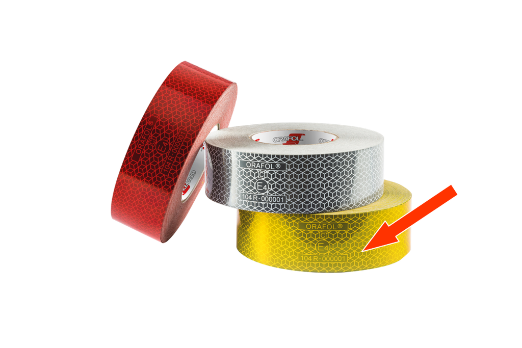 Reflective tape for rigid surface | yellow