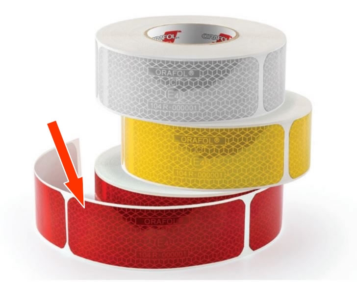 Reflecterende tape voor  tanks | rood