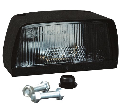 Nummerplaatverlichting | halogeen | zwart
