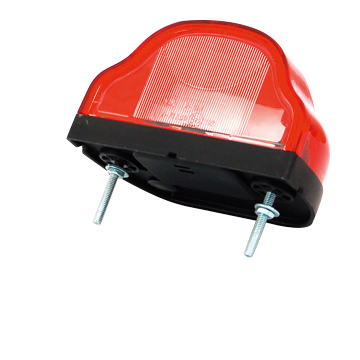 Licence plate light red