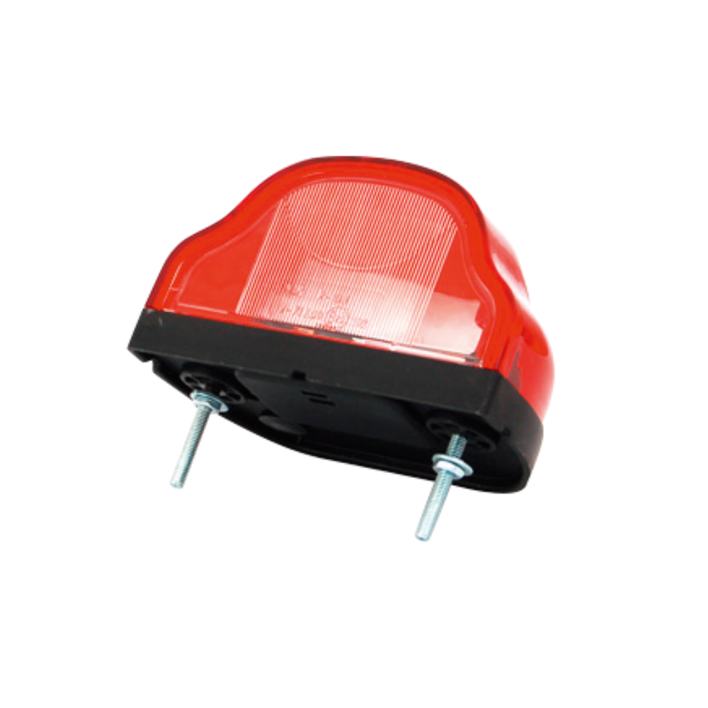 Licence plate light red
