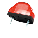 Licence plate light red