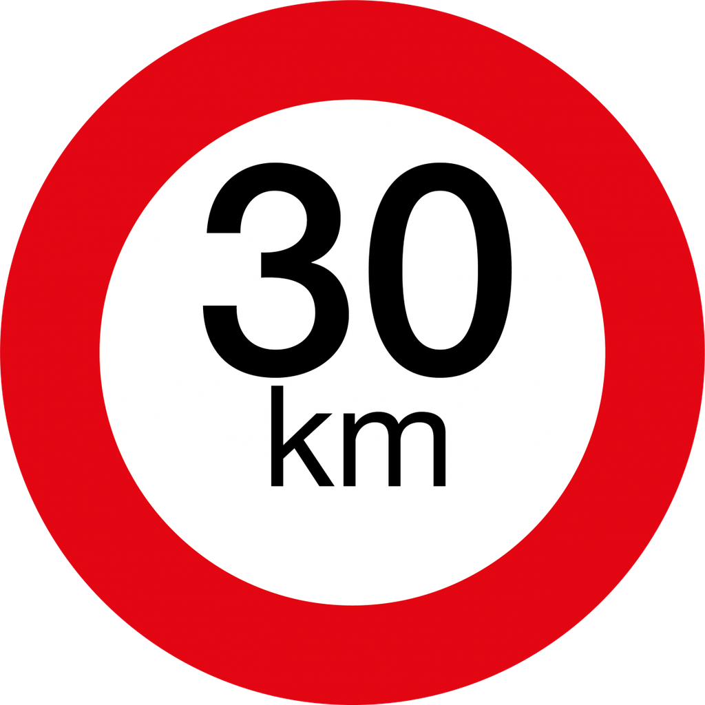 Geschwindigkeitsplatte | rund | 30 km