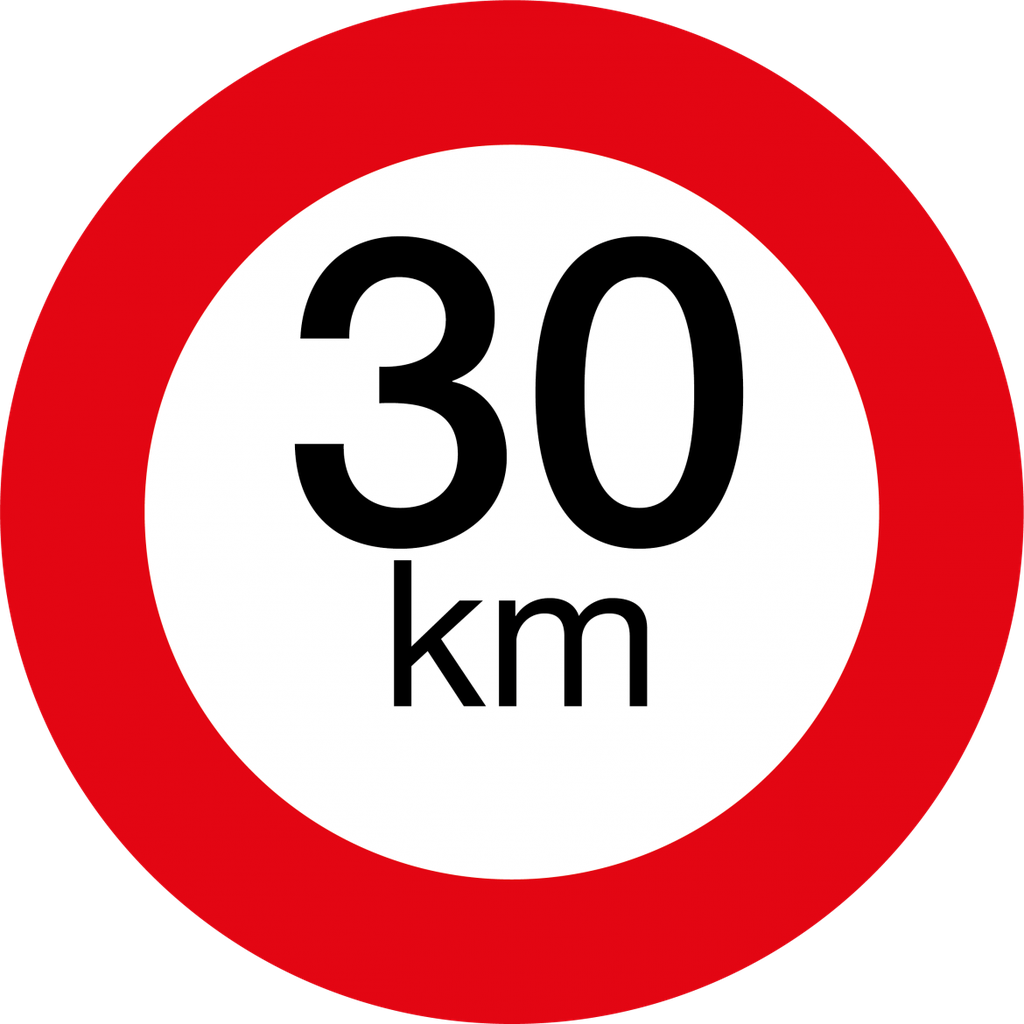 Speed sign | round | alu | 30 km