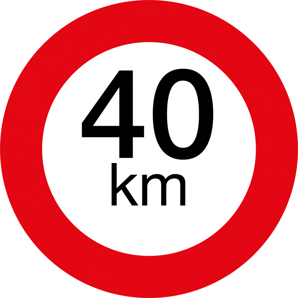 Speed sign | round | alu | 40 km