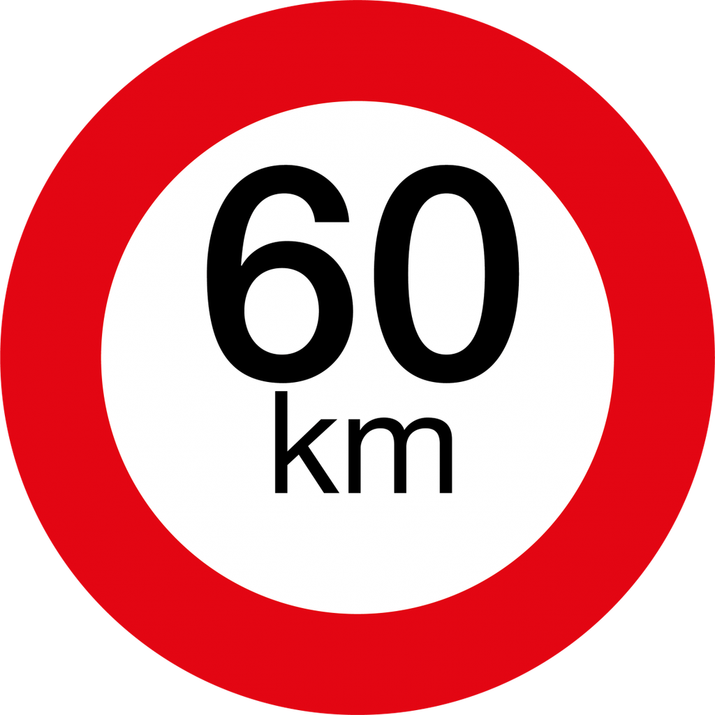 Speed sign | round | alu | 60 km