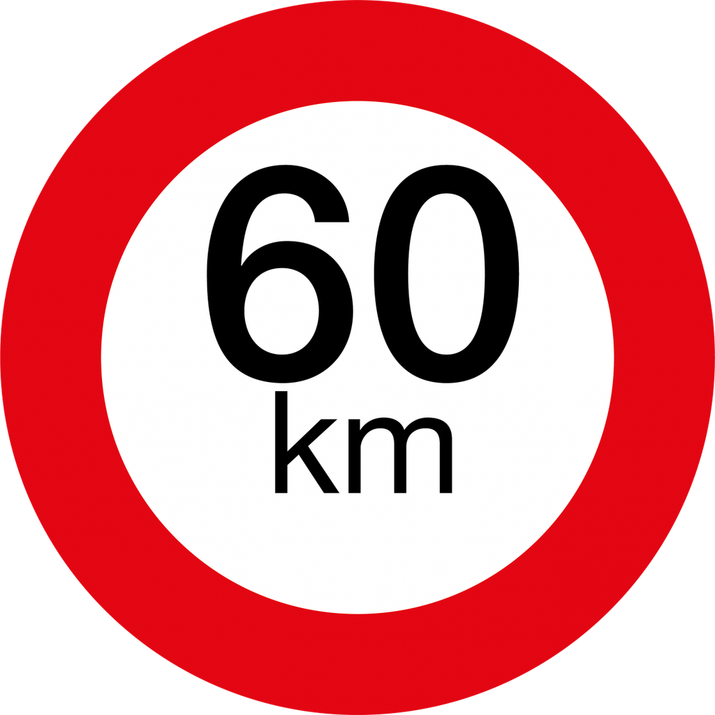 Señal de velocidad | redonda | aluminio | 60 km