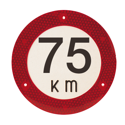 Speed sign | round | PVC |75 km
